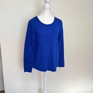 Chico's Royal Blue Crew Neck, EUC, Sz 0 (XS) P2P 19”, soft, no stains